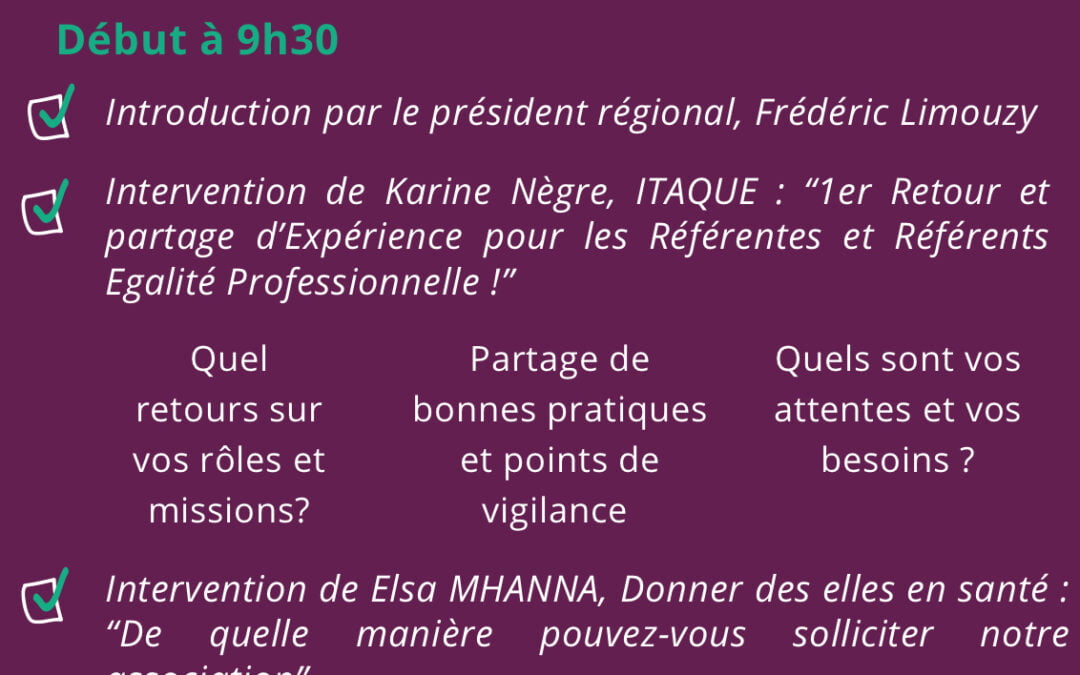 Journée référents égalité ANFH